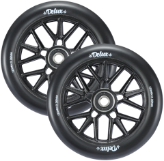 120mm Delux Wheels Pair - Black 