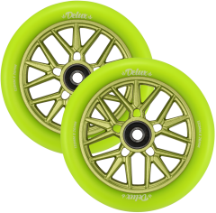120mm Delux Wheels Pair - Green