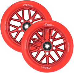 120mm Delux Wheels Pair - Red