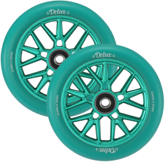 120mm Delux Wheels Pair - Teal