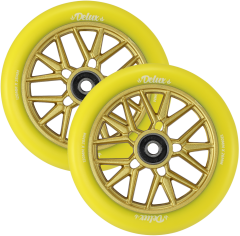 120mm Delux Wheels Pair - Yellow