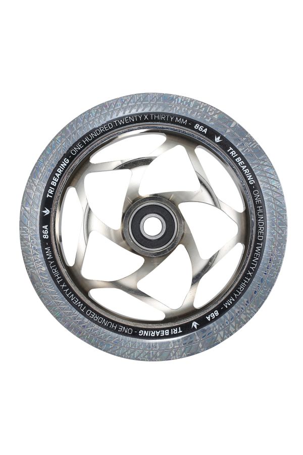 Blunt Envy 120mm/30mm Tri Bearing Wheel - Chrome and Clear