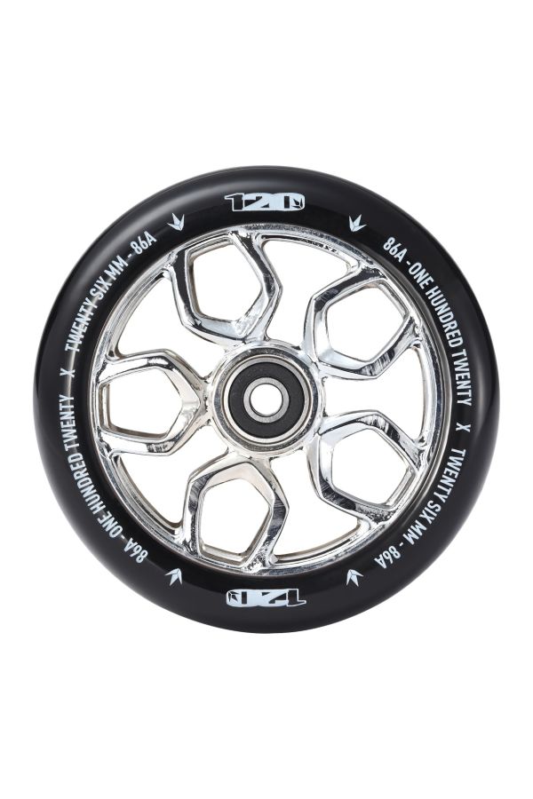 Blunt Envy Lambo Scooter Wheel Pair - 120mm x 26mm - Chrome / Black