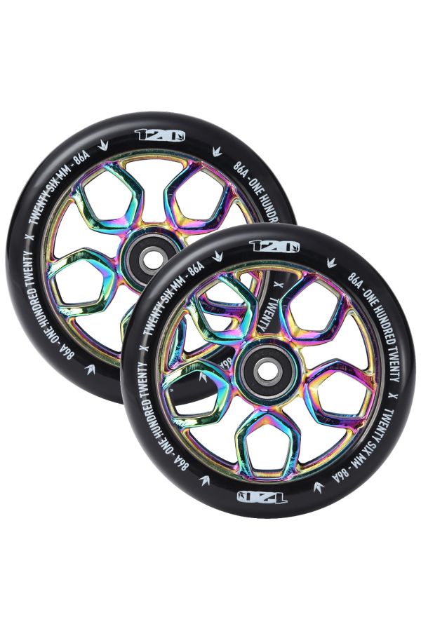 Blunt Envy Lambo Scooter Wheel Pair - 120mm x 26mm - Oil Slick 