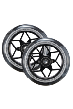 Diamond Scooter Wheels - 110mm x 24mm - Black/White