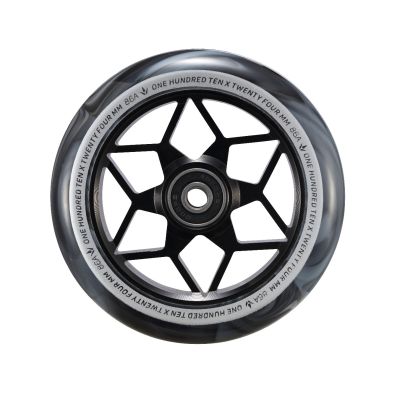Diamond Scooter Wheel - 110mm x 24mm - Black/White