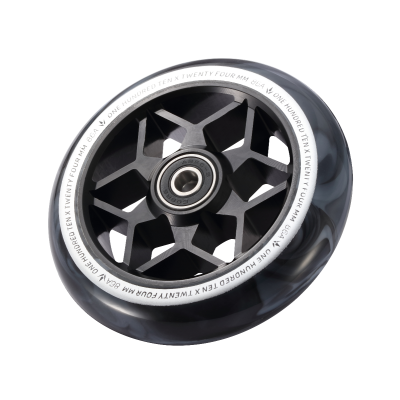 Diamond Scooter Wheel - 110mm x 24mm - Black/White