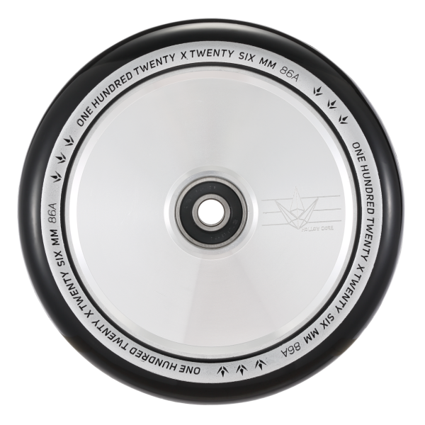 Blunt Envy Hollow Core Scooter Wheel Pair - 120mm x 24mm Black Silver Polish 