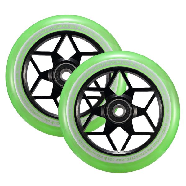 Diamond Scooter Wheels - 110mm x 24mm - Smoke Green