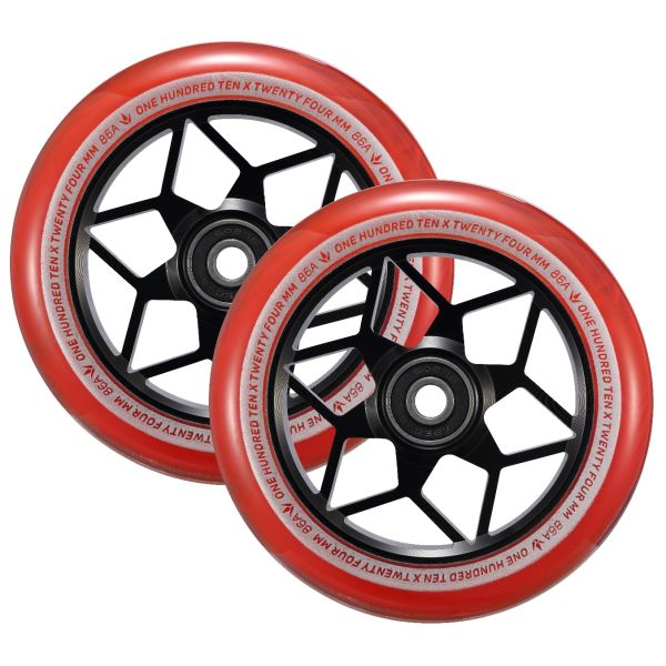 Diamond Scooter Wheels - 110mm x 24mm - Smoke Red